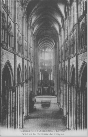 Cathédrale d'Amiens - La Nef - Vue de la tribune de l'orgue