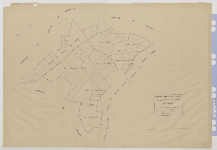 Plan du cadastre rénové - Contalmaison : section C1