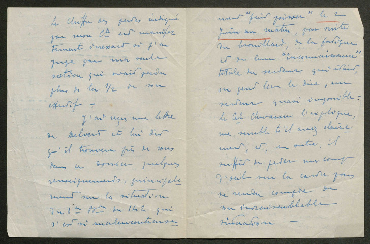 Témoignage de Riou du Cosquer (Lieutenant) et correspondance avec Jacques Péricard