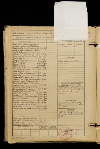 Ducastel, André Eloi Gaëtan, né le 01 décembre 1898 à Frestoy-Vaux (Le) (Oise), classe 1918, matricule n° 164, Bureau de recrutement de Péronne