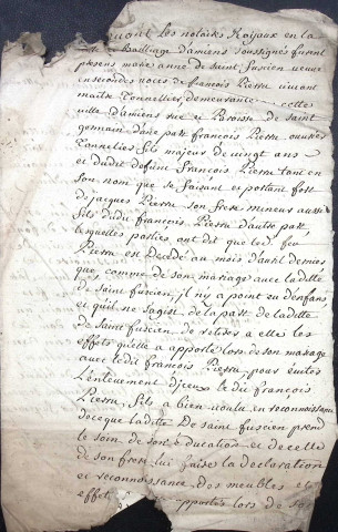 Etude de Me Antoine Ricard à Amiens (étude n°25). Minutes de l'année 1665