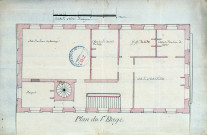 Projet de reconstruction de l'hôtel de ville et de l'auditoire du bailliage royal : plan de distribution du premier étage