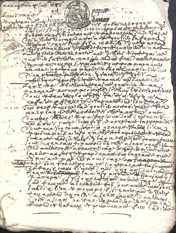 Etude de Me Antoine Limeu à Amiens (étude n°6). Minutes de l'année 1686