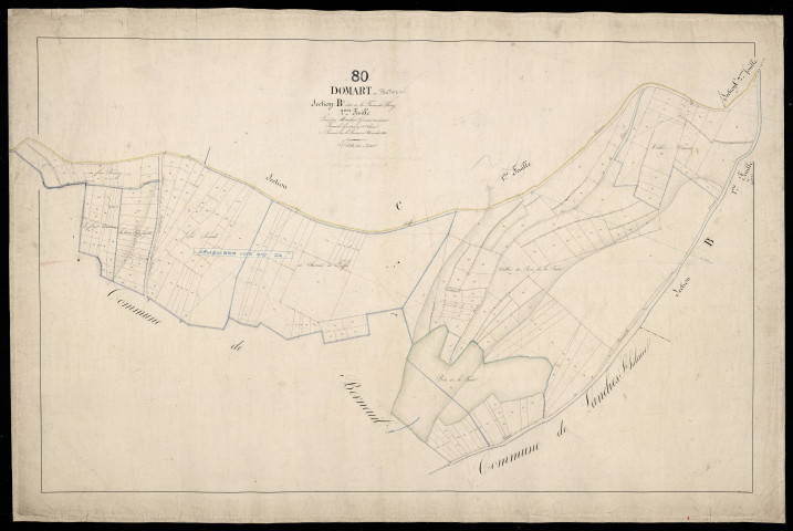 Plan du cadastre napoléonien - Domart -en-Ponthieu (Domart) : Ferme du Plouy (La), B2