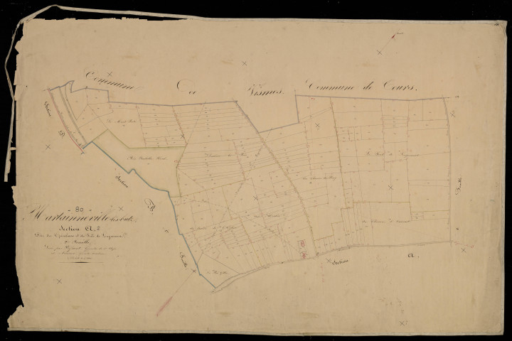 Plan du cadastre napoléonien - Martainneville (Martaineville les Butz) : Epinchaux (les) ; Fond de Longuemort (Le), A2