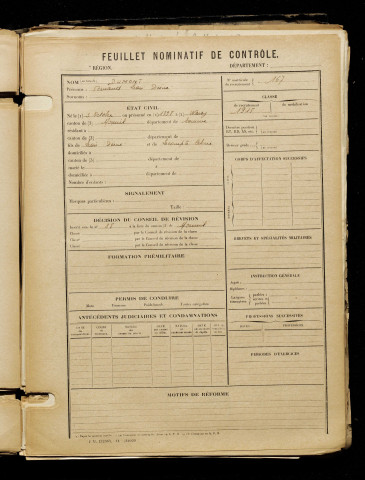 Dumont, Fernand Léon Désiré, né le 03 octobre 1898 à Warsy (Somme), classe 1918, matricule n° 167, Bureau de recrutement de Péronne