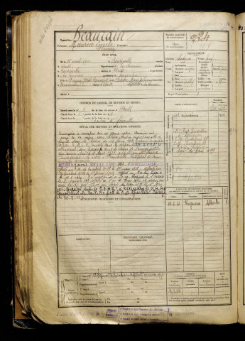 Beaurain, Maurice Emile Firmin, né le 26 avril 1900 à Bourseville (Somme), classe 1920, matricule n° 724, Bureau de recrutement d'Abbeville