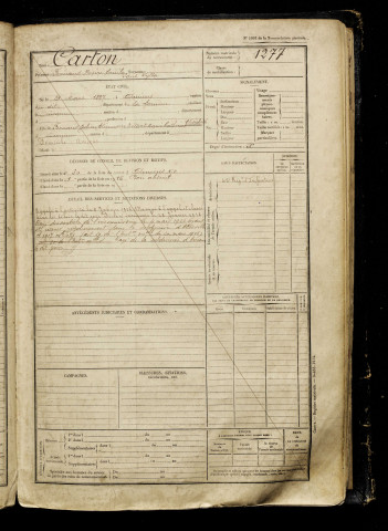 Carton, Fernand Désiré Emile Paul Sylla, né le 21 mars 1897 à Amiens (Somme), classe 1917, matricule n° 1277, Bureau de recrutement d'Amiens