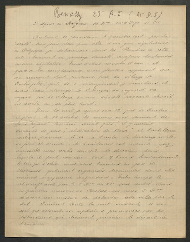 Témoignage de Bacquet, Jean et correspondance avec Jacques Péricard