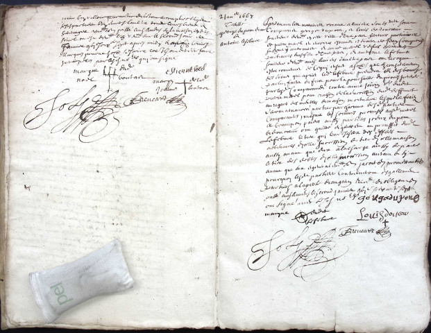 Etude de Me Jean-Baptiste Trencart à Amiens (étude n°12). Minutes de l'année 1667