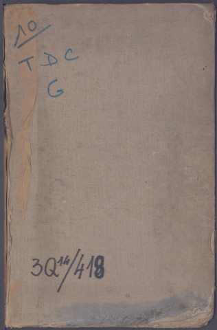 Table des successions et absences du bureau de Gamaches