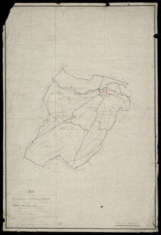 Plan du cadastre napoléonien - Hem-Hardinval (Hem) : tableau d'assemblage