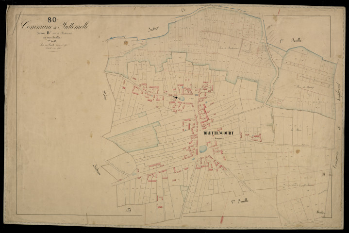 Plan du cadastre napoléonien - Frettemeule (Frettemolle) : Brettencourt, B2