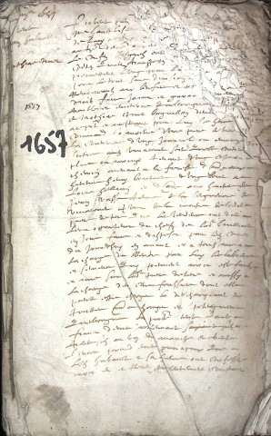 Etude de Me Nicolas Boyenval à Amiens (étude n°5). Minutes de l'année 1657