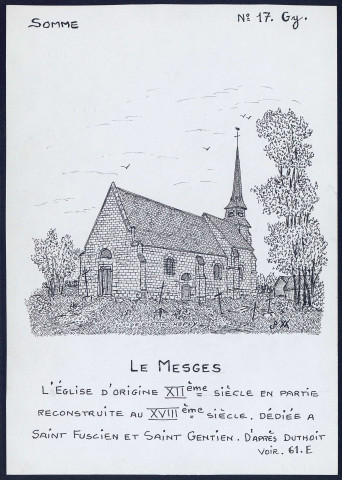 Le Mesge : église d'origine XIIe - (Reproduction interdite sans autorisation - © Claude Piette)