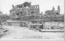 La grande guerre 1914-18 - Albert en ruines - La basilique N. D. de Brebières - Vue ouest