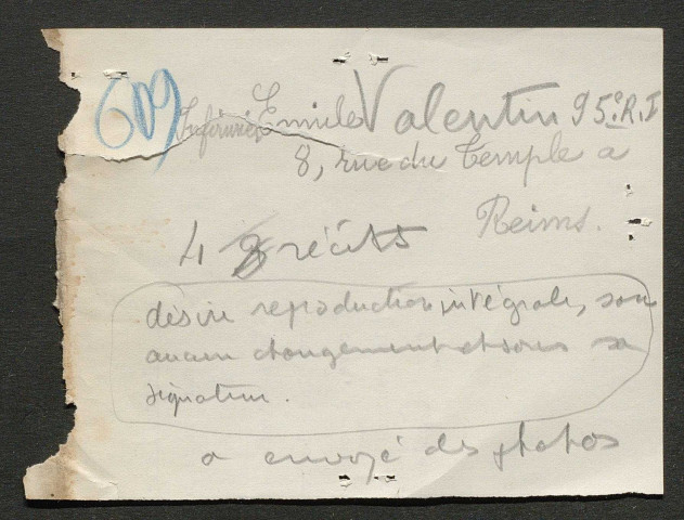 Témoignage de Valentin, Emile et correspondance avec Jacques Péricard