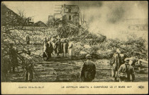 Guerre 1914-15-16-17. Le Zeppelin abattu à Compiègne le 17 mars 1917. - Carte adressée à Lucienne Bardoux-Cleenewerck à Blendecques (Pas-de-Calais)