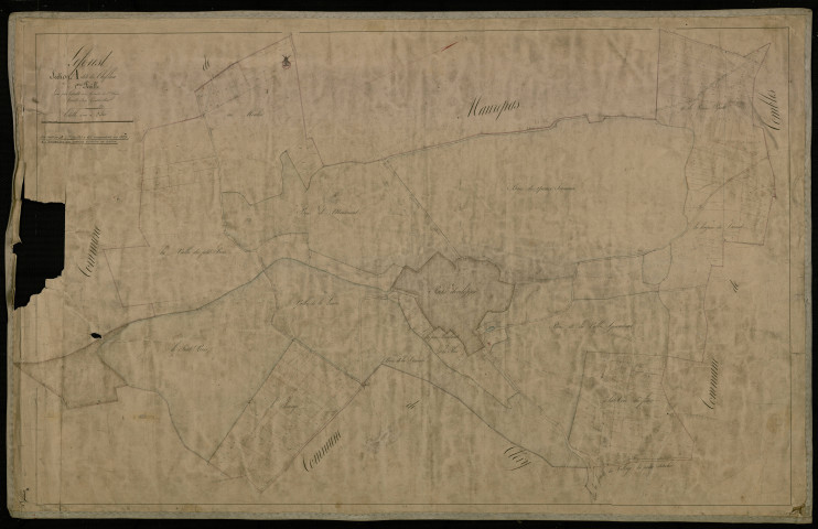 Plan du cadastre napoléonien - Maurepas (Leforest) : Chef-lieu (Le), A1