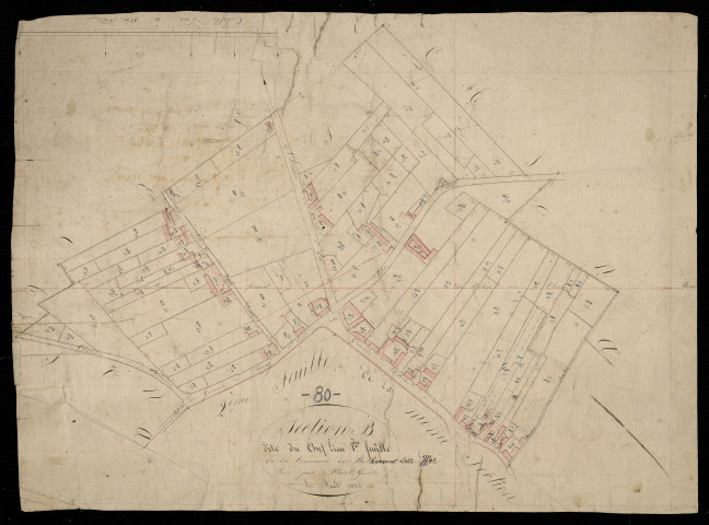 Plan du cadastre napoléonien - Bethencourt-sur-Mer (Béthencourt) : Chef-lieu (Le), B1