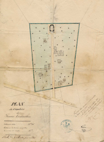 Plan du cimetière de Plessier-Rozainvilliers