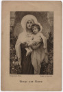 Vierge aux Roses. A ma chère petite Simone en souvenir de la retraite de 1923 prêchée par le révérend père Duchaussoy. Signé : Anne