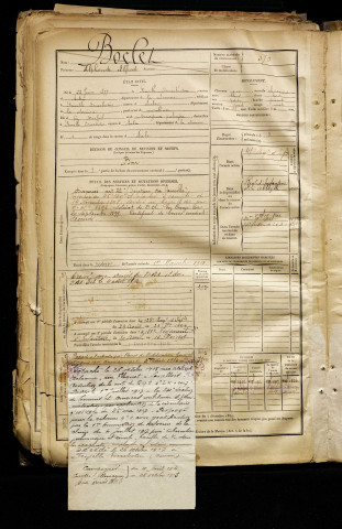 Boclet, Alphonse Alfred, né le 22 juin 1877 à Friville-Escarbotin (Somme), classe 1897, matricule n° 570, Bureau de recrutement d'Abbeville