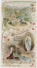 Que ce pieux Souvenir de Lourdes vous porte Bonheur. Sainte Bernadette de Lourdes
