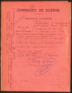 Bray-sur-Somme. Demande d'indemnisation des dommages de guerre : dossier Boulanger-Decave