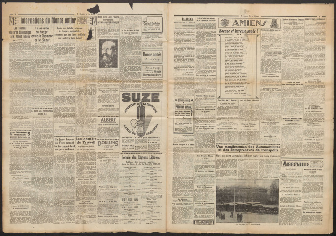 Le Progrès de la Somme, numéro 21295, 1er janvier 1938
