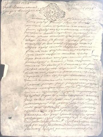 Etude de Me Charles Machart à Amiens (étude n°16). Minutes des années 1736-1741