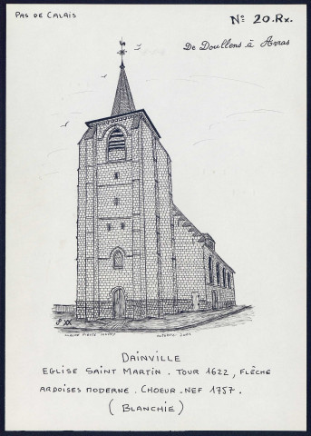 Dainville (Pas-de-Calais) : église Saint-Martin - (Reproduction interdite sans autorisation - © Claude Piette)