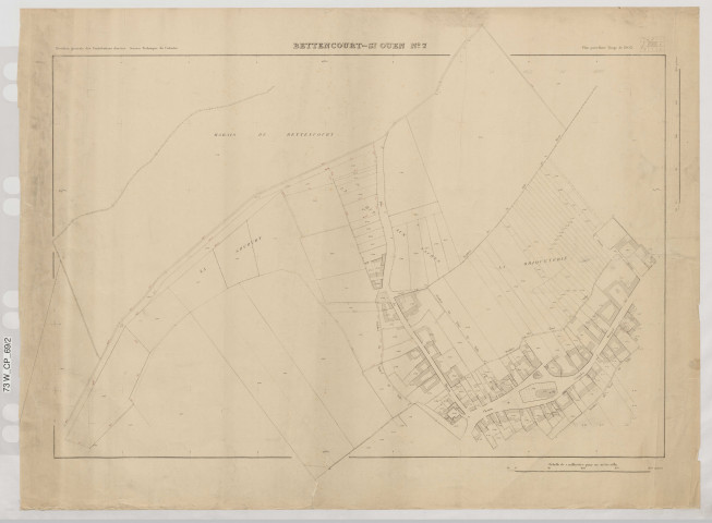 Plan du cadastre rénové - Bettencourt-Saint-Ouen : section 7
