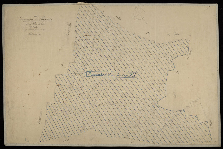 Plan du cadastre napoléonien - Piennes-Onvillers (Piennes) : Centre (Le), B1