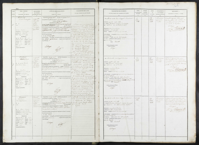 Maison d'arrêt d'Amiens. Arrêt. Registre d'écrou : numéros 1 à 968. 13 avril 1848 - 29 août 1850