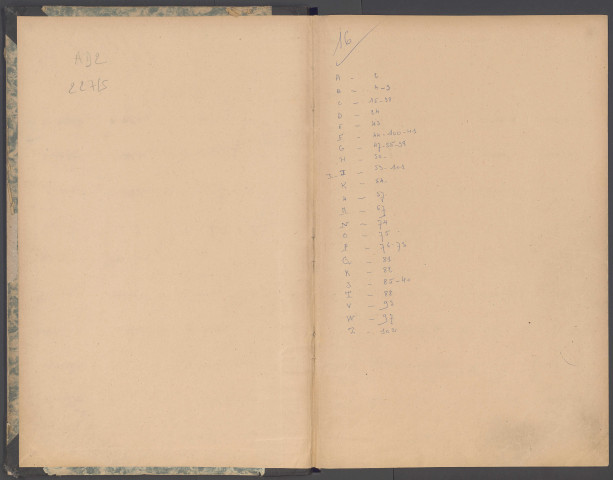 Table des successions et absences du bureau de Péronne