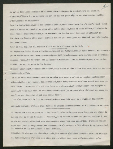 Témoignage de De Ridder, Gustave (Maréchal des logis) et correspondance avec Jacques Péricard