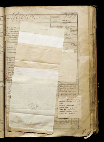 Pécourt, Charles Maurice, né le 07 juin 1899 à Louvencourt (Somme), classe 1919, matricule n° 1149, Bureau de recrutement d'Abbeville