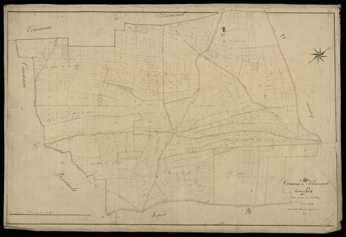Plan du cadastre napoléonien - Hornoy-le-Bourg (Selincourt) : Terres de l'Abbaye (Les), C