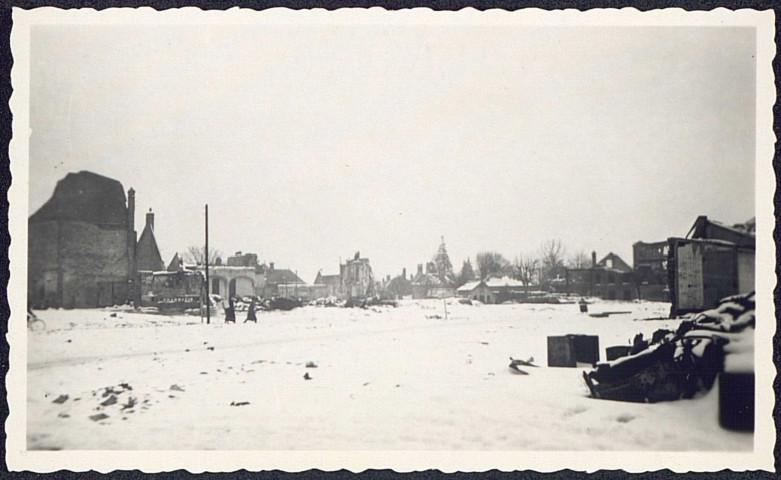 Abbeville. Ruines durant l'hiver 1944-1945
