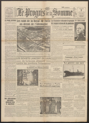 Le Progrès de la Somme, numéro 22054, 7 février 1940