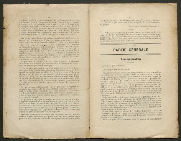 La Revue d'éducation physique et d'hygiène. Revue indépendante