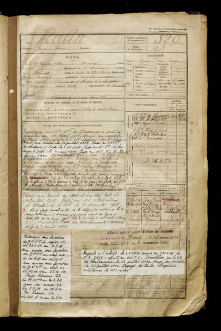 Malin, Eugène Louis, né le 15 janvier 1899 à Amiens (Somme), classe 1919, matricule n° 529, Bureau de recrutement d'Abbeville