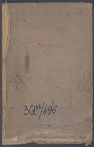 Table des successions et absences du bureau de Saint-Riquier