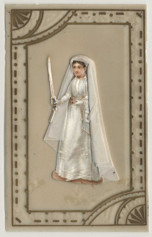 Souvenir de première communion. Une communiante