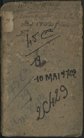 Contrôle des actes du bureau d’Amiens pour la période du 10 mai 1702 au 20 décembre 1702