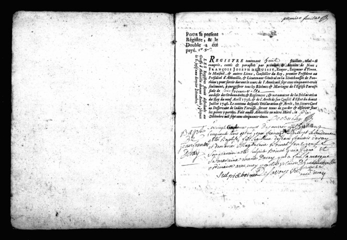 Huchenneville (Saint-Pierre) : baptêmes, mariages, sépultures