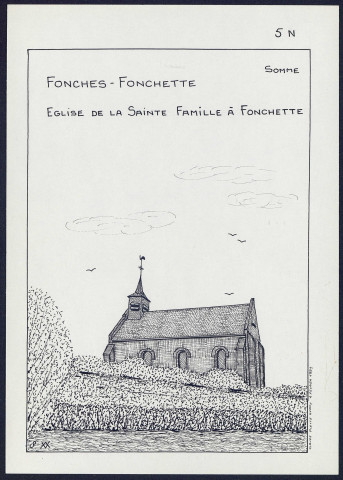 Fonches-Fonchette : église de la Sainte-Famille à Fonchette - (Reproduction interdite sans autorisation - © Claude Piette)