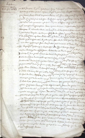 Etude de Me Jean Duval à Amiens (étude n°8). Minutes de l'année 1665