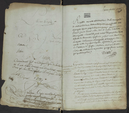 Molliens-Vidame (Molliens-Dreuil). Délibérations du conseil municipal